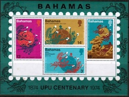 BAHAMAS : Sheet  UPU Centenary 1974   MNH - Bahamas (1973-...)