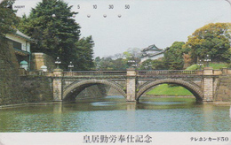 Télécarte Japon / 110-37262 -  PONT Pagode - BRIDGE & Castle Japan Phonecard - 222 - Landschaften