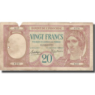 Billet, Côte Française Des Somalis, 20 Francs, KM:7a, TB+ - Indochina
