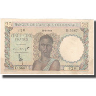 Billet, French West Africa, 25 Francs, 1949, 1949-06-29, KM:38, TTB+ - Westafrikanischer Staaten