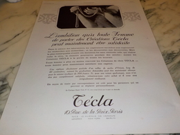 ANCIENNE PUBLICITE AMBITION DES FEMMES LES PERLES  DE  TECLA 1927 - Other & Unclassified
