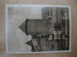 DANZIG Milchkannenturm Bilder Card Photo Photography (4x5,2cm) Towers Tower GERMANY 30s Tobacco - Zonder Classificatie