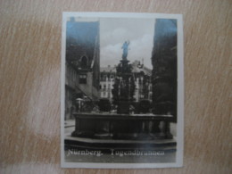 NURNBERG Nuremberg Tugendbrunen Fountain Bilder Card Photo Photography (4 X 5,2 Cm) Bayern Bavaria GERMANY 30s Tobacco - Non Classificati