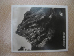 ROSSTRAPPE Bodetal Rosstrappenfelsen Mountain Bilder Card Photo Photography (4x5,2cm) Harz Mountains GERMANY 30s Tobacco - Non Classificati