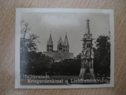 HALBERSTADT Kriegerdenkmal Liebfrauenkirche Bilder Card Photo Photography (4x5,2cm) Harz Mountains GERMANY 30s Tobacco - Non Classés