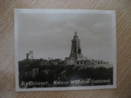 KYFFHAUSER Kaiser Wilhelm-Denkmal Bilder Card Photo Photography (4x5,2cm) Harz Mountains GERMANY 30s Tobacco - Ohne Zuordnung