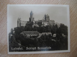 BRAUENFELS Schloss Castle Bilder Card Photo Photography (4x5,2cm) Lahntal GERMANY 30s Tobacco - Unclassified