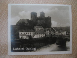 RUNKEL Castle Bilder Card Photo Photography (4x5,2cm) Lahntal GERMANY 30s Tobacco - Sin Clasificación