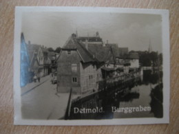 DETMOLD Burggraben Bilder Card Photo Photography (4x5,2cm) Westfalen Westfalia GERMANY 30s Tobacco - Unclassified
