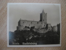 SAALE Saale-Tal Rudelsburg Castle Bilder Card Photo Photography (4x5,2cm) Thuringen Thuringia GERMANY 30s Tobacco - Unclassified