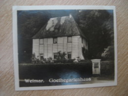 WEIMAR Goethe Garden Gartenhaus Bilder Card Photo Photography (4x5,2cm) Thuringen Thuringia GERMANY 30s Tobacco - Non Classés