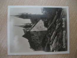 QUEDLINBURG Schloss Castle Bilder Card Photo Photography (4x5,2cm) Harz Mountains GERMANY 30s Tobacco - Ohne Zuordnung