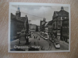 CHEMNITZ Markt Tram Tramway Bilder Card Photo Photography (4x5,2cm) Sachsen Saxony GERMANY 30s Tobacco - Unclassified