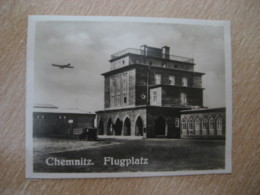CHEMNITZ Flugplatz Airfield Aerodrome Bilder Card Photo Photography (4x5,2cm) Sachsen Saxony GERMANY 30s Tobacco - Sin Clasificación