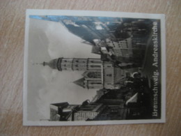 BRAUNSCHWEIG Weberstrasse Andreaskirche Bilder Card Photo Photography (4x5,2cm) Braunsch. Brunswick GERMANY 30s Tobacco - Non Classés