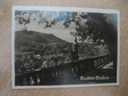 BADEN-BADEN Schloss Castle Bilder Card Photo Photography (4x5,2cm) Kurort Spa Thermal Health GERMANY 30s Tobacco - Non Classés