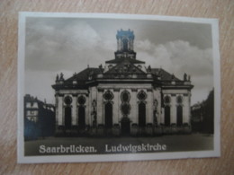 SAARBRUCKEN Ludwigskirche Church Bilder Card Photo Photography (4x5,2cm) Saargebiet Saar Sarre GERMANY 30s Tobacco - Non Classificati