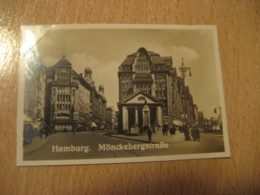 HAMBURG Monckebergstrasse Bilder Card Photo Photography (4,3x6,3cm) Tourist Centers GERMANY 30s Tobacco - Non Classificati