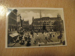 BERLIN Spittelmarkt Tram Tramway Auto Bilder Card Photo Photography (4,3x6,3cm) Tourist Centers GERMANY 30s Tobacco - Non Classificati