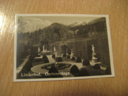 LINDERHOF Gartenanlage Bilder Card Photo Photography (4,3x6,3cm) Garden Gardens GERMANY 30s Tobacco - Non Classificati