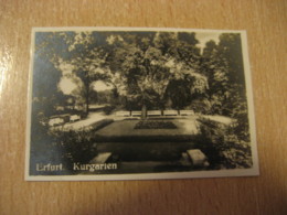 ERFURT Kurgarten Bilder Card Photo Photography (4,3x6,3cm) Garden Gardens GERMANY 30s Tobacco - Non Classificati