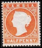 1880. GAMBIA. __ Victoria. __HALFPENNY. (Michel 5) - JF319310 - Gambia (...-1964)