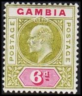 1902-1905. GAMBIA. __ Edward VII. __6 D. (Michel 34) - JF319320 - Gambia (...-1964)