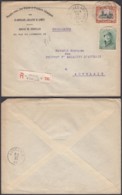Belgique 1920 Cob 142+167 Sur  Lettre Recommandée Vers Auvelais De Bruxelles...............   (EB) DC6309 - 1919-1920 Roi Casqué