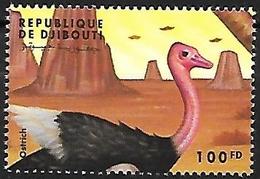 Djibouti - MNH 2000 -   Common Ostrich  -  Struthio Camelus - Ostriches