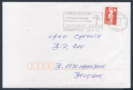 France Rep. Française 1993 Enveloppe Brief - 1e Trophée Pétanque Mixte Et Doublettes 10 Et 11 Juillet, Sarreguemines - Petanque