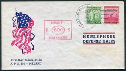 1941 Iceland USA Fieldpost American Base Forces A.P.O. 810 Patriotic Flag Censor Cover - Brieven En Documenten