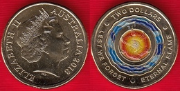 Australia 2 Dollars 2018 "Lest We Forget - Eternal Flame" COLORED UNC - 2 Dollars