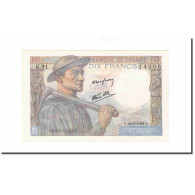 France, 10 Francs, Mineur, 1944, 1944-06-22, SUP+, Fayette:08.12, KM:99e - 1945 Verso Francés