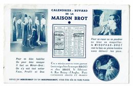 Buvard Calendrier 1938 MAISON BROT Mode Miroir Mirophar Brot - Parfum & Cosmetica