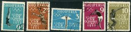 ALBANIA 1962 Tokyo Olympic Games I Perforated Set Used.  Michel 657-61A - Albanie