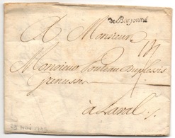 Marque Bayonne LENAIN N°5 TB Sur Lettre De 1749 Pour Laval Taxe 14 - 1701-1800: Voorlopers XVIII