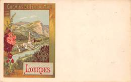 Lourdes        65       Illustrée Par Hugo D'Alési De L' Affiche Chemin De Fer Du Midi   (voir Scan) - Lourdes