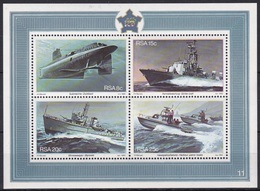 Südafrika South Africa RSA 1982 Schiffe Ships Militär Military Marine Navy U-Boot Fregatten Simonstown, Bl. 13 ** - Nuevos