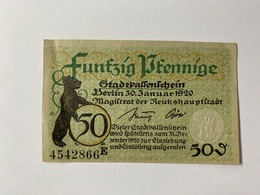 Allemagne Notgeld Berlin 50 Pfennig - Collections