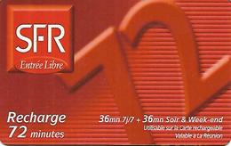 @+ Recharge SFR De La Réunion - 72min. Date Limite : 12/02 - Zero Non Barré. Ref : PU09-s - Réunion