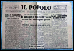 IL POPOLO – 10 Novembre 1944 (L'autunno Della Repubblica Sociale Italiana - Fasi Della Guerra Al Nord) - Italiaans