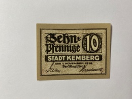 Allemagne Notgeld Kemberg 10 Pfennig - Collections