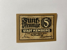 Allemagne Notgeld Kemberg 5 Pfennig - Collections