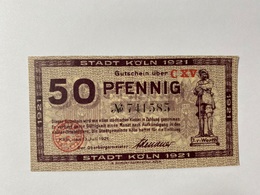 Allemagne Notgeld Koln 50 Pfennig - Collections