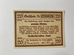 Allemagne Notgeld Mestholfteinischen 20 Pfennig - Collections