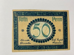 Allemagne Notgeld Neumunster 50 Pfennig - Collections