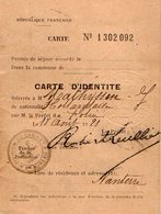 VP16.729 - MILITARIA - PARIS 1921 - Préfecture De Police - Carte D'Identité De Mr Jean MATHYSSEN Né à AMIENS - Policia