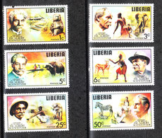 Liberia  -1975. Schweitzer  E Animali: Elefanti,bufalo, Leone, Scimmie. Elephants, Buffalo, Lion, Monkey. Complete MNH - Albert Schweitzer