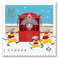 2020 = RAT LUNAR NEW YEAR = STAMP FROM SHEET  OF 25 MNH CANADA - Astrologie