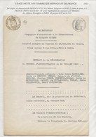 TIMBRES FISCAUX DE FRANCE  USAGE MIXTE FRANCE/MONACO  1921 RARE - Fiscaux